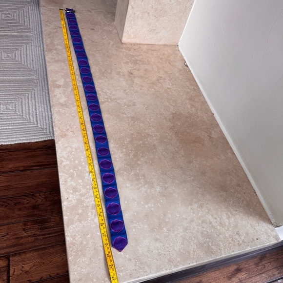 Jane Fraser of Maine O Ring Colorful Reversible Fabric Belt Floral Womens Size M - Picture 6 of 9